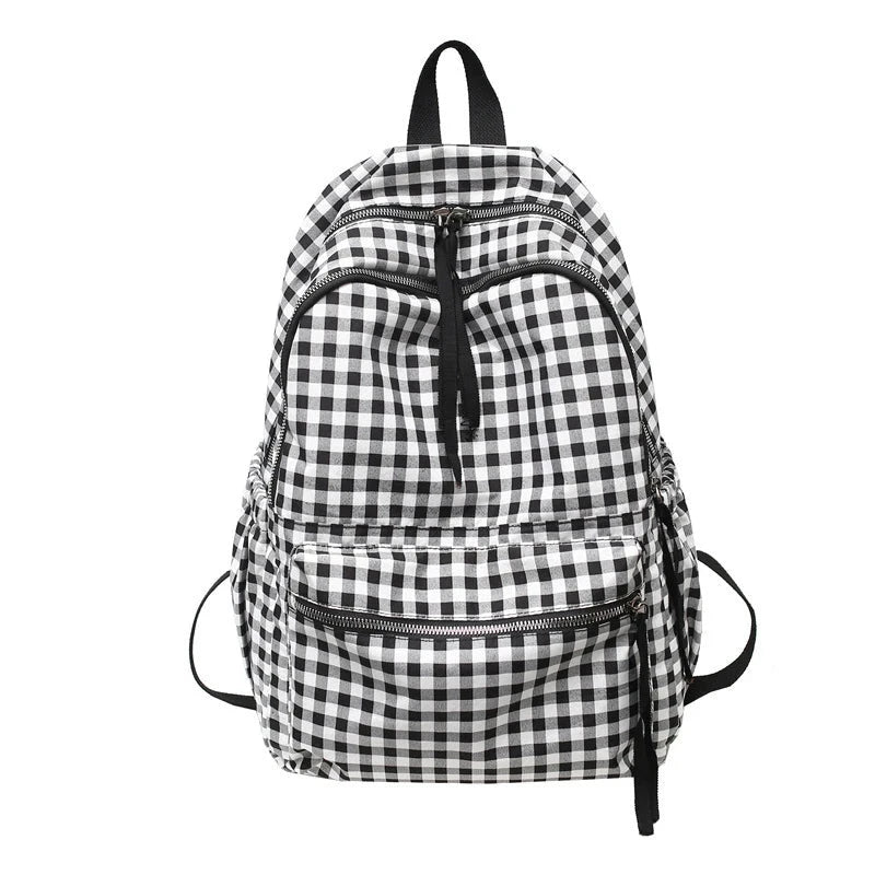 Fashion College School Cool Backpacks for Women Plaid Pattern GCBRA38 - Touchy Style