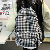 Fashion College School Cool Backpacks for Women Plaid Pattern GCBRA38 - Touchy Style