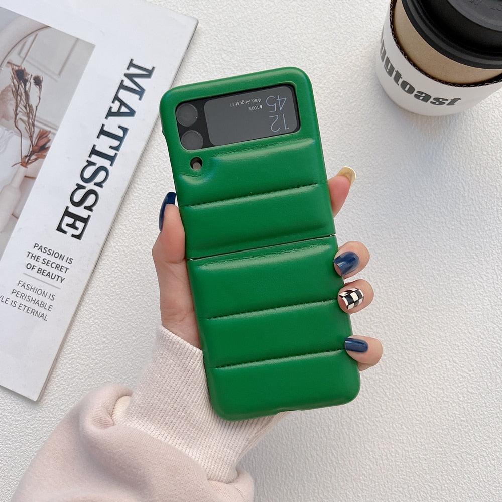 For Samsung Galaxy Z Flip5 Flip4 Flip3 Retro Leather Shockproof Phone Case  Cover