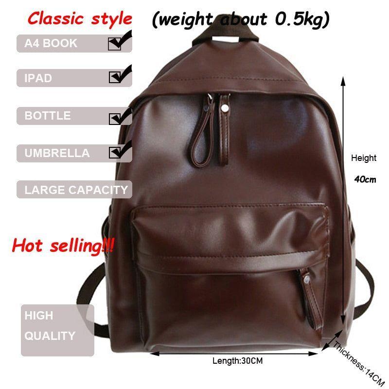 Fashion Leather Shoulder Bag - Cool Backpack QB333 - Touchy Style