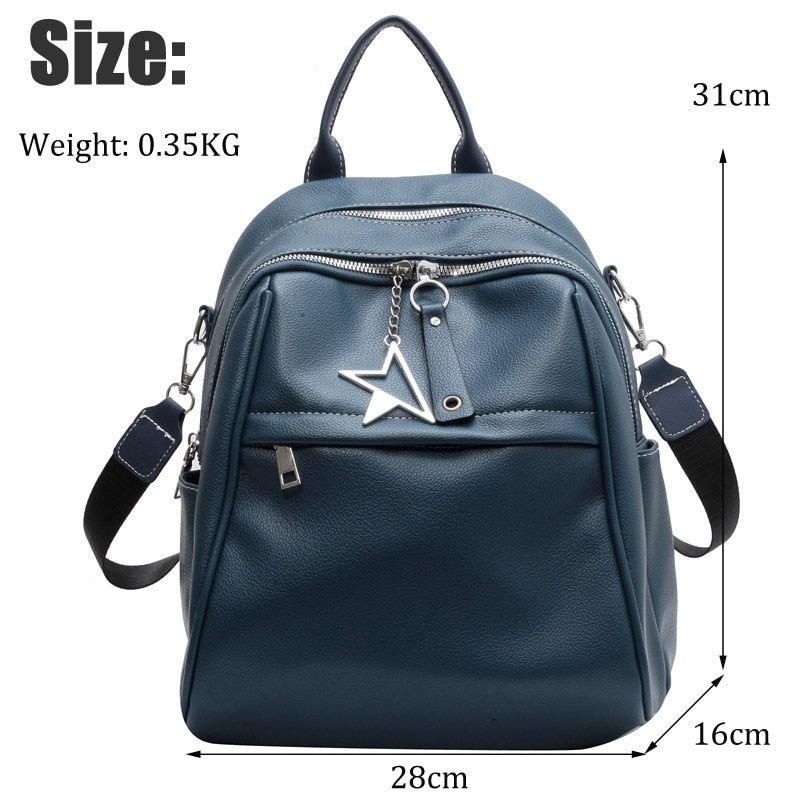 Fashion Women Cool Backpack RB541 Luxury Soft Leather School Bags - Touchy Style