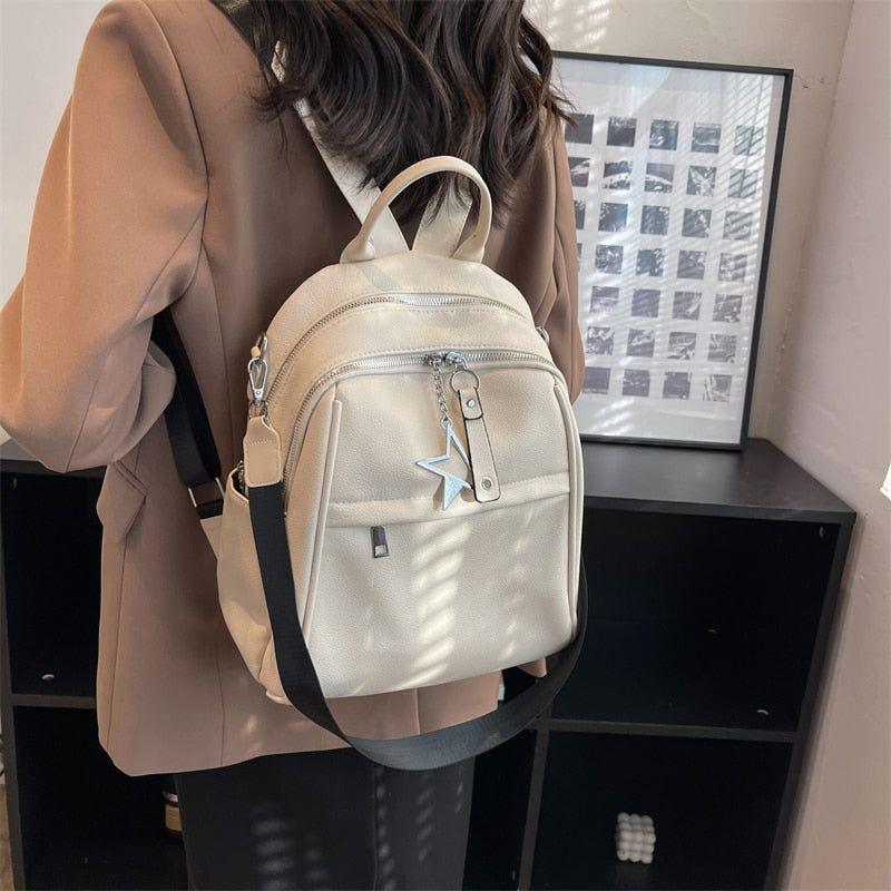 Fashion Women Cool Backpack RB541 Luxury Soft Leather School Bags - Touchy Style