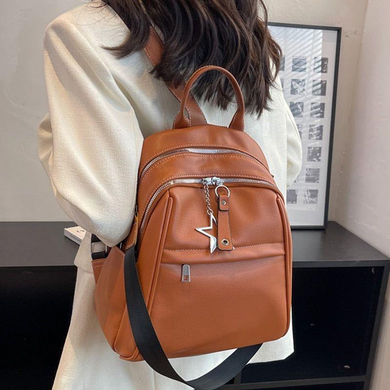 Fashion Women Cool Backpack RB541 Luxury Soft Leather School Bags - Touchy Style