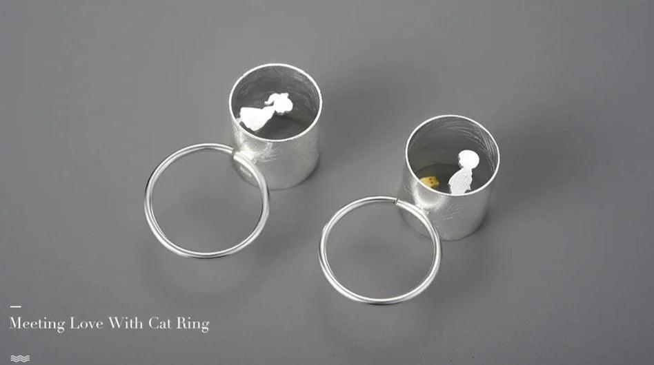 Finger Ring Charm Jewelry - Meeting Love With Cat - LFJD0092 - Touchy Style