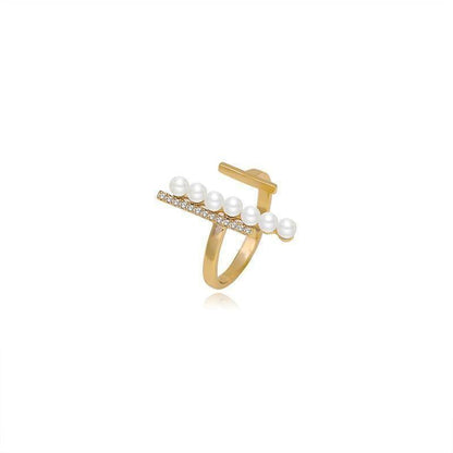 Finger Rings Charm Jewelry Fashion Pearl Bar Geometric Pattern - Touchy Style