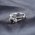 Finger Rings Charm Jewelry - Natural Black Spinel & 925 Sterling Silver - TSJ69 - Touchy Style