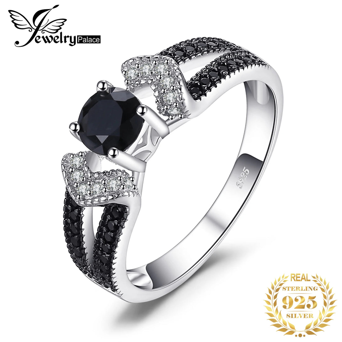 Finger Rings Charm Jewelry - Natural Black Spinel &amp; 925 Sterling Silver - TSJ69 - Touchy Style