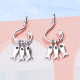 Fish Hook Dangle Earrings Charm Jewelry - SCE789 - Touchy Style