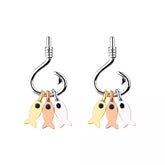 Fish Hook Dangle Earrings Charm Jewelry - SCE789 - Touchy Style