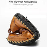 Flats Comfortable Leather Brown Men&