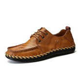 Flats Comfortable Leather Brown Men&