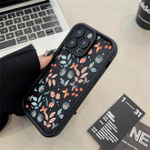 Floral Black Cute Phone Case For Huawei Honor 50, 90, 20, 9X Pro, X9, X30, Y9 Prime 2019, and Magic 5 Pro - CPC081 Pattern - Touchy Style .