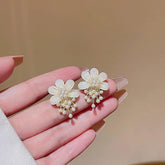 Flower Pearl Drop Earrings Charm Jewelry ECJTXY48 Accessories - Touchy Style