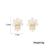 Flower Pearl Drop Earrings Charm Jewelry ECJTXY48 Accessories - Touchy Style