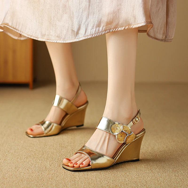 Flowers Leather Sandal - TSS104 Women&