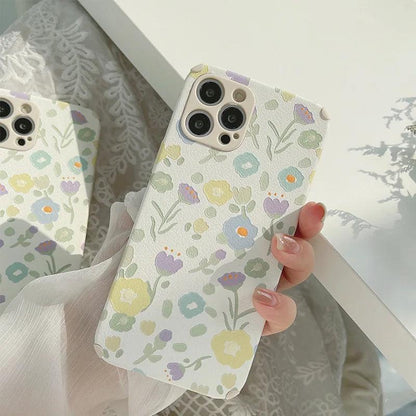 Flowers Oil Painting Cute Phone Cases for iPhone 14, 13, 11, 12 Pro Max, Xr, Xs Max, 8 Plus - Touchy Style