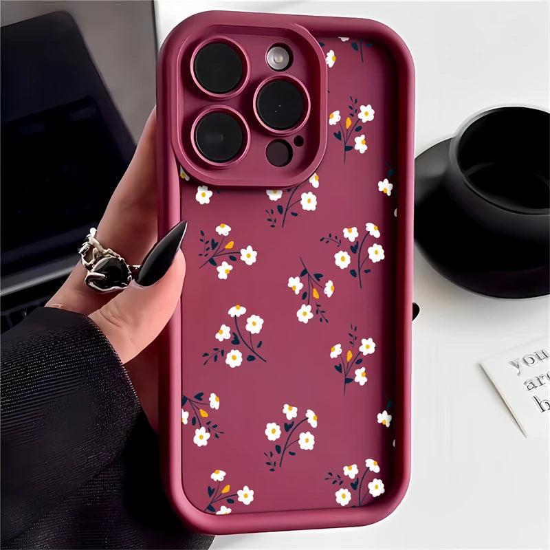 Flowers Red Cute Phone Case For Huawei Honor 50, 90, 20, and 9X Pro - CPC082 Pattern - Touchy Style