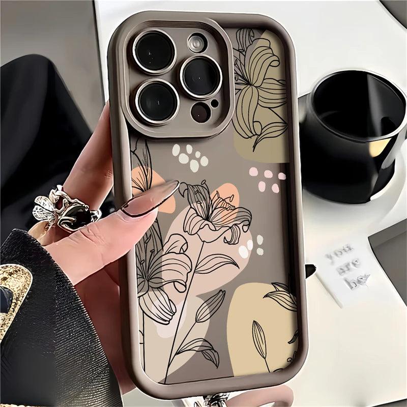 Flowers Silicone Cute Phone Case For Huawei Honor 50, 90, 20, 9X Pro, or X9 - CPC078 Pattern - Touchy Style