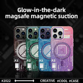 Fluorescent Hard Cover: Luminous Magnetic Cute Phone Case for iPhone 15, 14, 13, and 12 Pro Max - Touchy Style