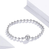 Forever Love Charm Jewelry GX250 - 925 Sterling Silver Round Bead Bracelet - Touchy Style .