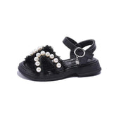 French Sandals for Toddler Girls: Casual Shoes Adorned with Pearls - G05173 - Touchy Style .