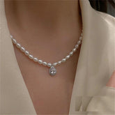 Freshwater Square Pearl Multilayer Necklace Charm Jewelry YSS0411 - Touchy Style .