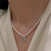 Freshwater Square Pearl Multilayer Necklace Charm Jewelry YSS0411 - Touchy Style .