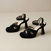 FT2382 Elegant Retro Velvet Sandal - Women&