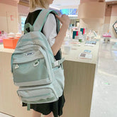 FX249 Solid Multi-pocket Large Capacity Cool Backpack - Touchy Style .