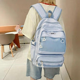 FX249 Solid Multi-pocket Large Capacity Cool Backpack - Touchy Style .