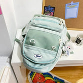 FX249 Solid Multi-pocket Large Capacity Cool Backpack - Touchy Style .