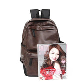 FZ54790H Cool Backpack - Leather Large Capacity Schoolbag For Laptop - Touchy Style