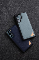 Galaxy S22 Ultra Plus Business Cover: Cute Leather Phone Case - Touchy Style .