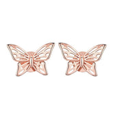 GC240 Butterfly Dream Stud Earrings - 925 Sterling Silver Charm Jewelry - Touchy Style .