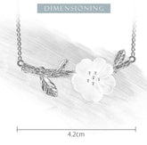 GC249 Flower in the Rain Necklace - 925 Sterling Silver Charm Jewelry - Touchy Style .