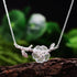 GC249 Flower in the Rain Necklace - 925 Sterling Silver Charm Jewelry - Touchy Style