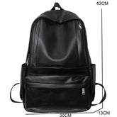 GC337: Large-Capacity, Comfortable, Leather College Cool Backpack - Touchy Style