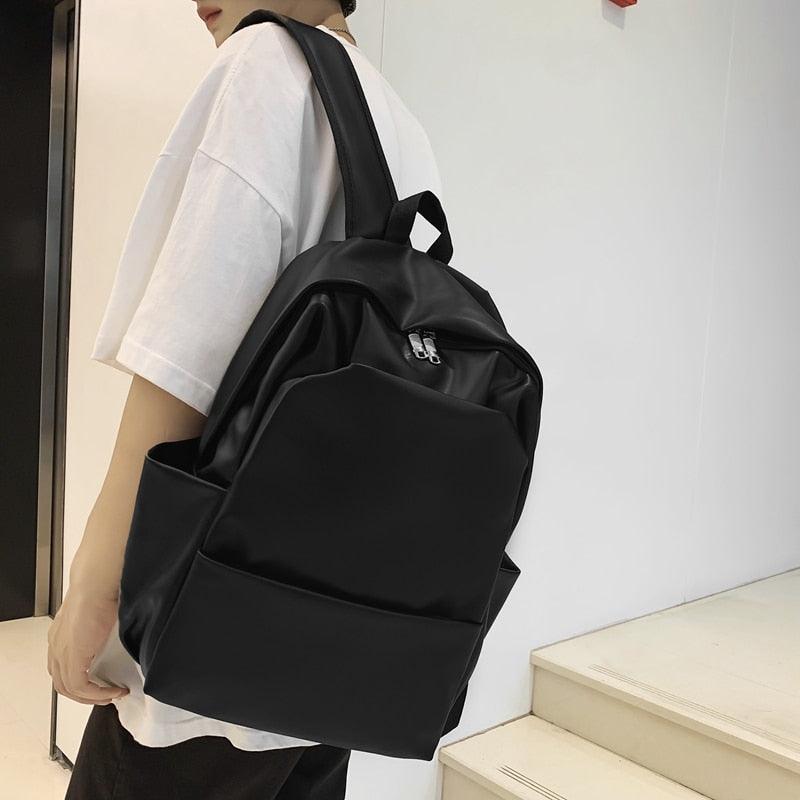 GC337: Large-Capacity, Comfortable, Leather College Cool Backpack - Touchy Style