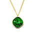 Geometric Rhombus Green Crystal Stainless Steel Necklace Charm Jewelry NCJT30 - Touchy Style