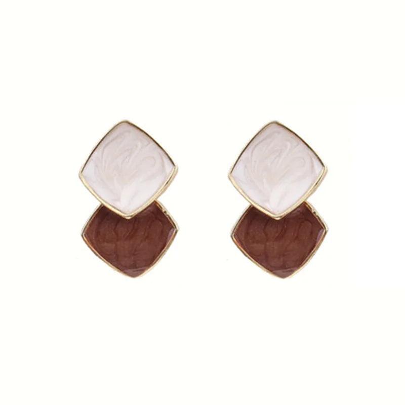 Geometric Square Stud Earrings - Small Sweet Charm Jewelry WB239 - Touchy Style