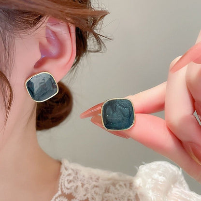 Geometric Square Stud Earrings - Small Sweet Charm Jewelry WB239 - Touchy Style