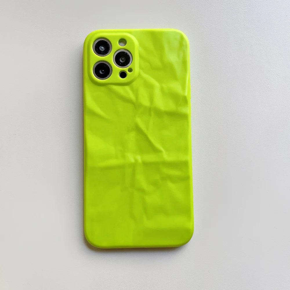 Get a Green Matte Cute Phone Case for iPhone 15, 14, 13, 12 Pro Max, 11 Pro Max, XR, XS, X, 8 Plus, and 7 with a Built-in Lens Cover - Touchy Style