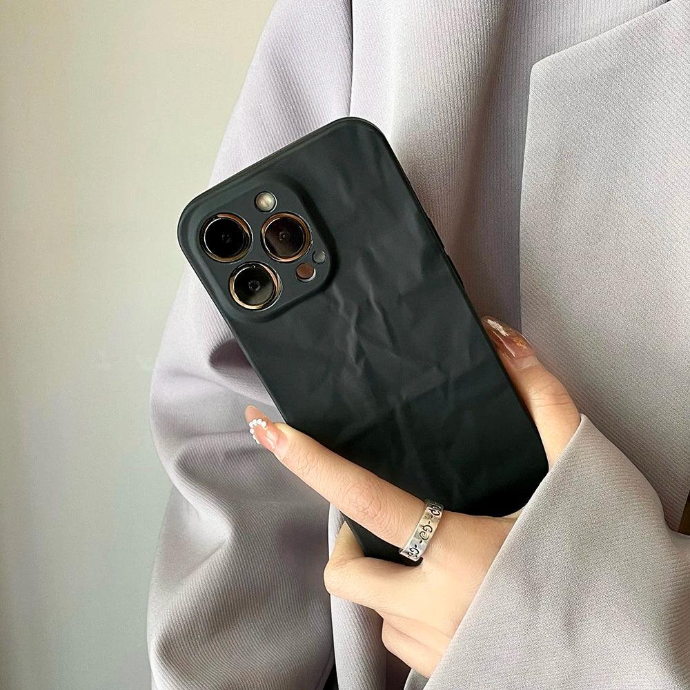 Get a Green Matte Cute Phone Case for iPhone 15, 14, 13, 12 Pro Max, 11 Pro Max, XR, XS, X, 8 Plus, and 7 with a Built-in Lens Cover - Touchy Style