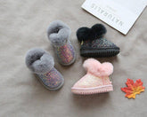 Girl Children Toddler Casual Shoes Fur Boots 