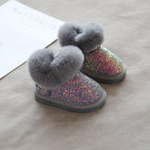 Girl Children Toddler Casual Shoes Fur Boots 