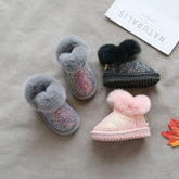 Girl Children Toddler Casual Shoes Fur Boots 