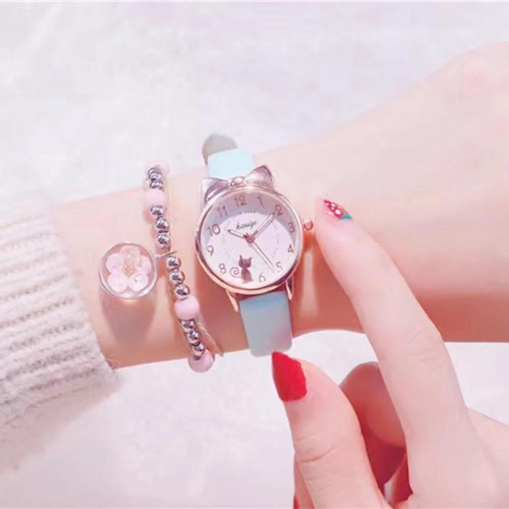 Cartoon cute girl bracelet watch best-selling simple women for watch dress  gift | eBay