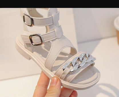 Gladiator Girl Sandals, Toddler Casual Shoes with Rhinestone - Low Heel G03261 - Touchy Style