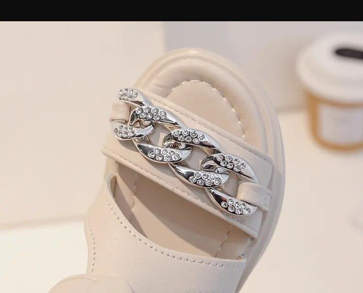 Gladiator Girl Sandals, Toddler Casual Shoes with Rhinestone - Low Heel G03261 - Touchy Style