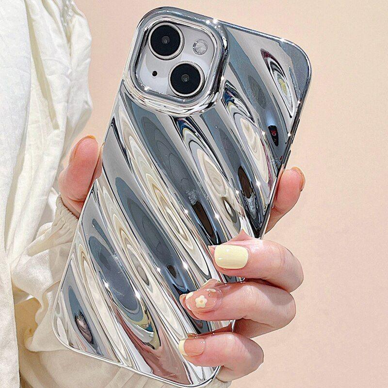 Glossy Silk Texture Pattern - Cute Phone Cases for iPhone 14, 13, 11, 12 Pro Max, 14 Pro, and 14 Plus - Touchy Style